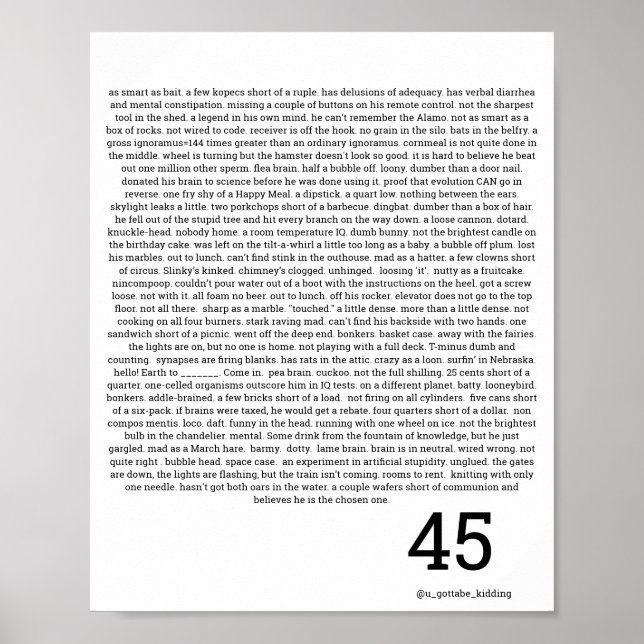 Så smart som bete 45 poster (Framsidan)
