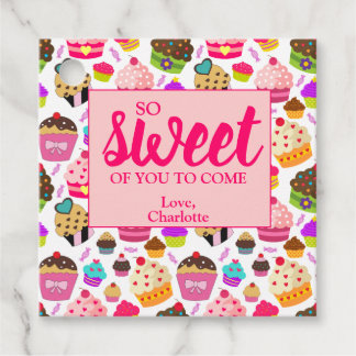 Så snällt av dig att komma till festen tack gåvor etiketter