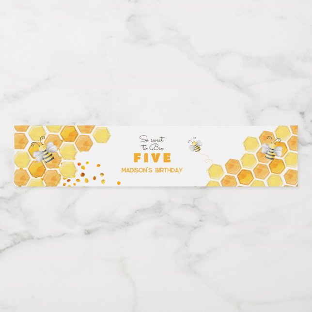 Så söt att vara barns födelsedag vattenflaska etikett (Singel etikett)