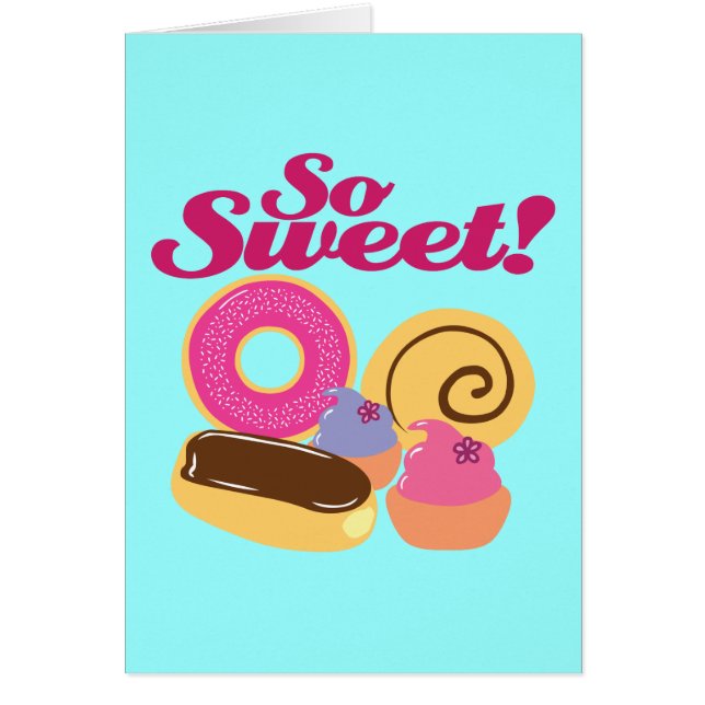 Så Söta Desserts Hälsningskort (Framsidan)