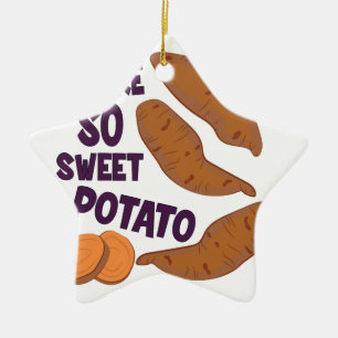 Så sötpotatis julgransprydnad keramik