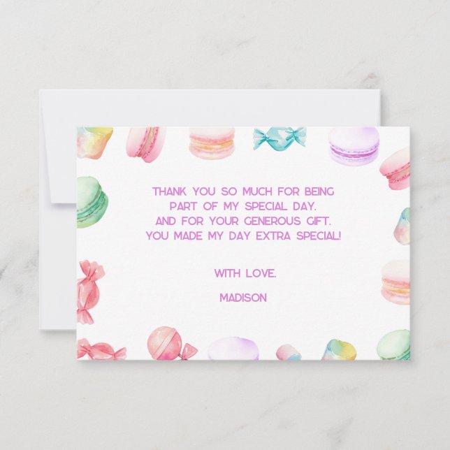 Så sött att vara... barnens födelsedag tack kort (Framsida)