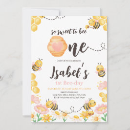 Så sött till Bee en födelsedag Inbjudningar