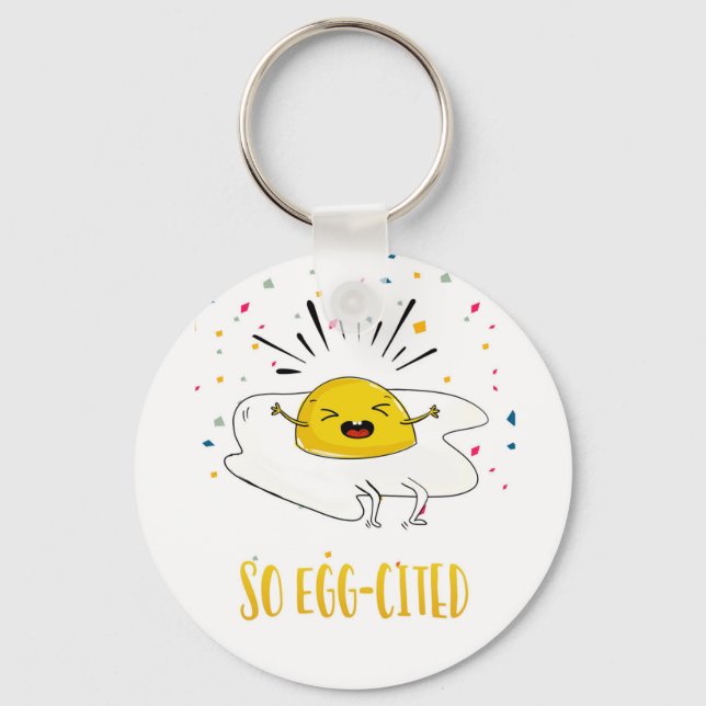 Så spännande grattisar nytt jobb, nytt husägg nyckelring (Framsida)