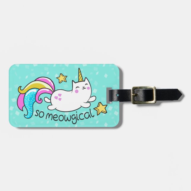 Så sparkles för glitter för Meowgical gulliga Bagagebricka (Horisontell Framsida)
