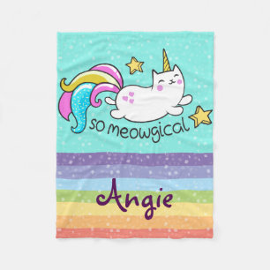 Så sparkles för glitter för Meowgical gulliga Fleecefilt