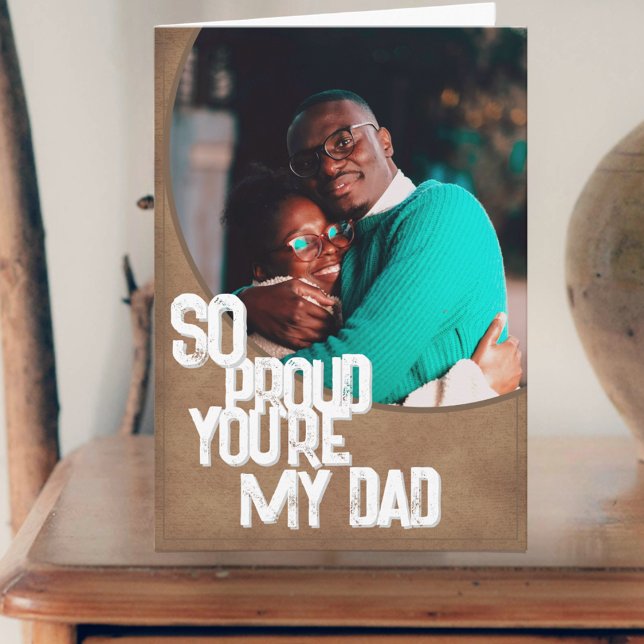 Så stolt att du är min pappa farsdags-kort kort (So Proud You're My Dad)