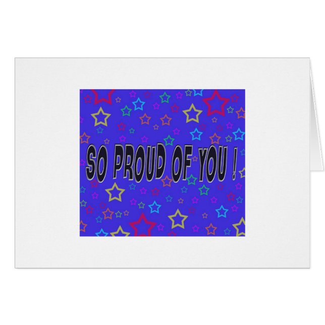 Så stolt av dig! hälsningskort (Framsidan Horizontal)