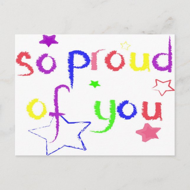 Så stolt över dig vykort (Framsida)