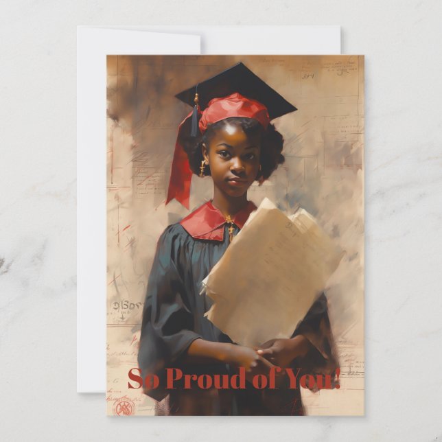 Så stolt över vår Student Julkort (Framsida)