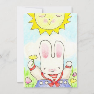 "Så stor pojke, bunny födelsedagsinbjudan" Inbjudningar