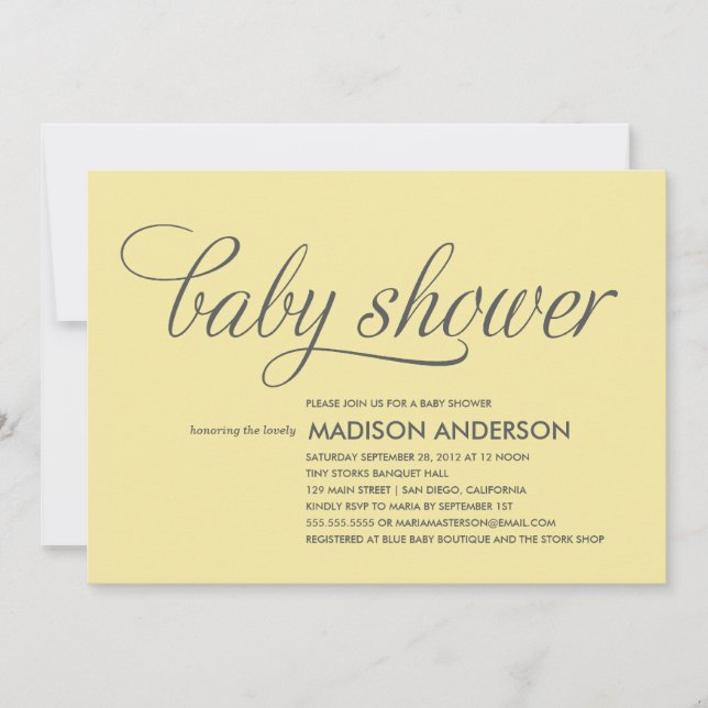 SÅ SVÅR| BABY SHOWER INBJUDANDE INBJUDNINGAR (Framsida)