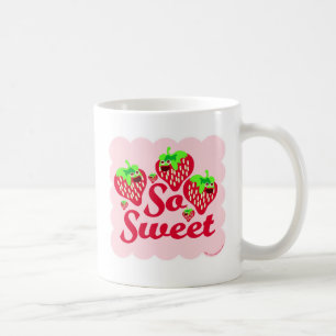 Så Sweet Strawbär Cute Berry Tecknad Kaffemugg