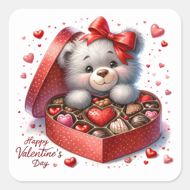 Så Sweet VALENTINE Fyrkantigt Klistermärke (Framsida)