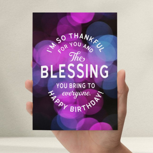 Så tack för dig och välsignelsen du tar med dig hälsningskort (Skapare uppladdad)