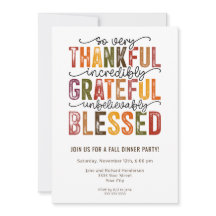 Så tacksam Fallmiddag Party