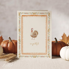 Så Tacksam Julkort För Thanksgiving Helgkort