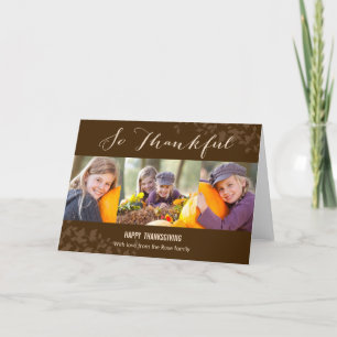 Så tacksamt fotokort för Thanksgiving Helgkort