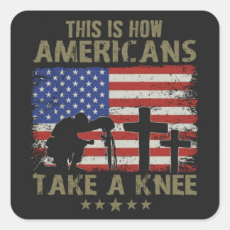 Så tar amerikanerna en knut fyrkantigt klistermärke