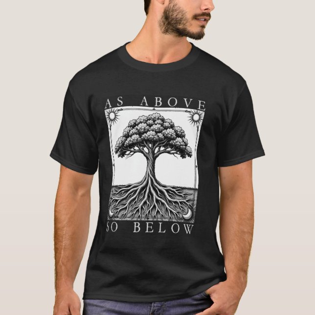 Så under Livets träd Sol Mystical G T Shirt (Framsida)