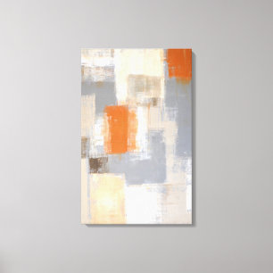 Så unik Orange och Abstrakt i Beige Canvastryck