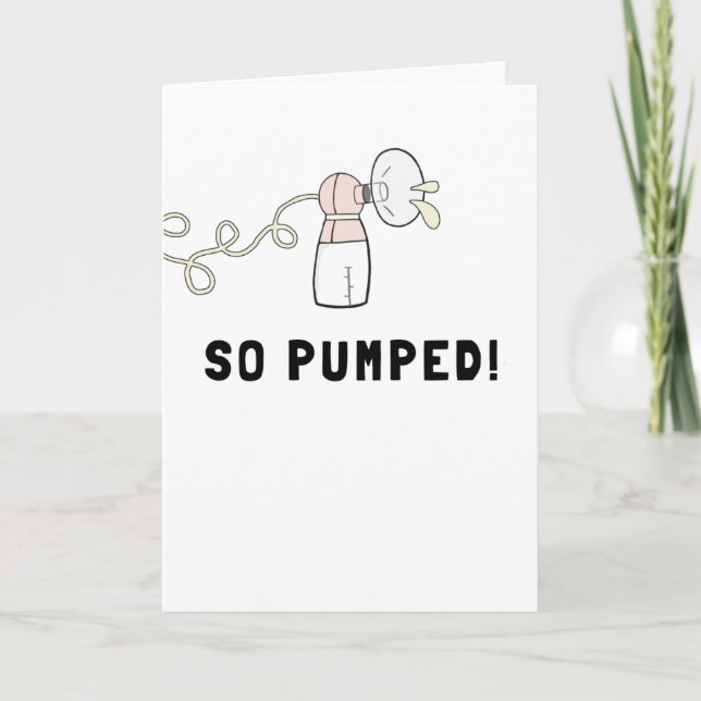 Så utpumpad Nyfödd bebis Gratulerar Kort (Framsida)