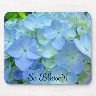 Så välsignad! mushyton blå blomster Hydrangeas Musmatta