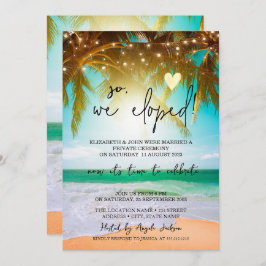 Så vi rymde,Beach Palms Wedding Elopement  Inbjudningar