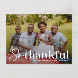 Så vykort för fotokort med tacksam Thanksgiving