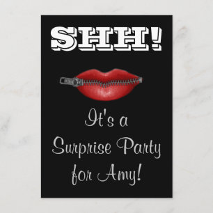 SÅ! ZIP din läppöverraskning party inbjudan