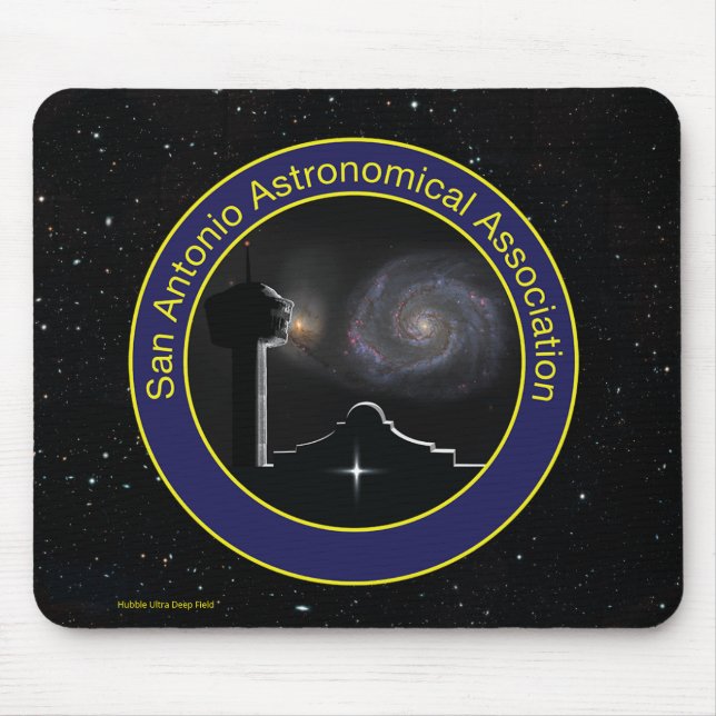 SAAA-logotyp med Hubble Deep Fält Mouse Pad Musmatta (Framsidan)