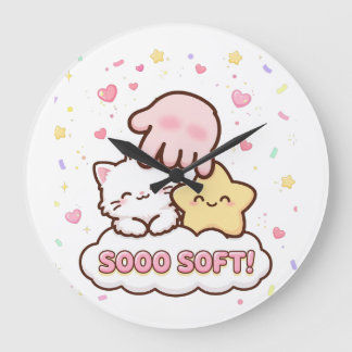 SÅÅÅ MJUK! Kawaii Katt Stjärna Barn Väggur - Söt
