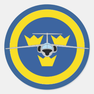 SAAB 105 Sticker Runt Klistermärke