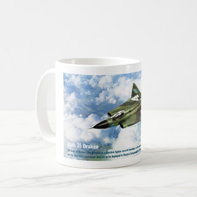 Saab 35 Draken Kaffemugg (Framsida vänster)