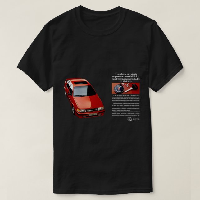 SAAB 9000 ADVERT T SHIRT (Design framsida)