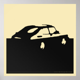 Saab 900 SPG/Aero - svärta på den ljusa kräm- Poster