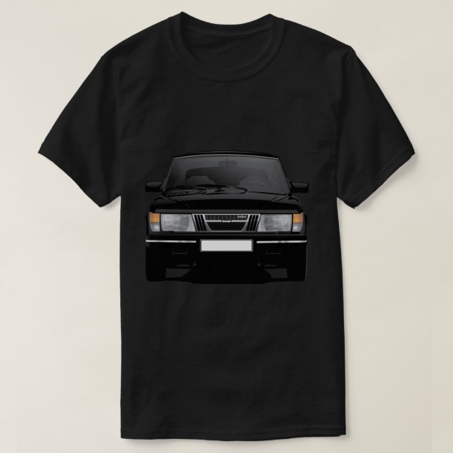 SAAB 900 Turbo Black T Shirt (Design framsida)
