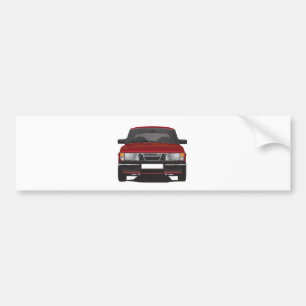 Saab 900 turbo (röd) bildekal
