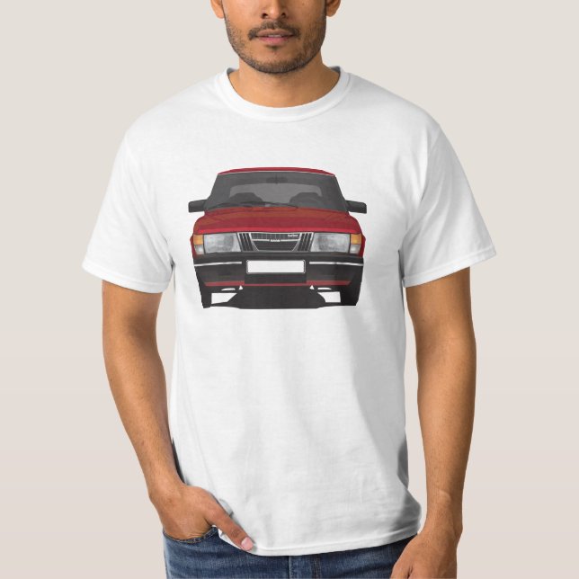 Saab 900 turbo (röd) t-shirt (Framsida)