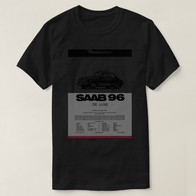 SAAB 96 - OWNER_S HANDBOOK T SHIRT (Design framsida)