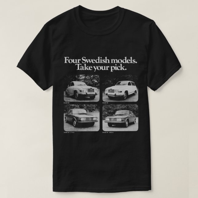 SAAB 96 SAAB 99 T SHIRT (Design framsida)