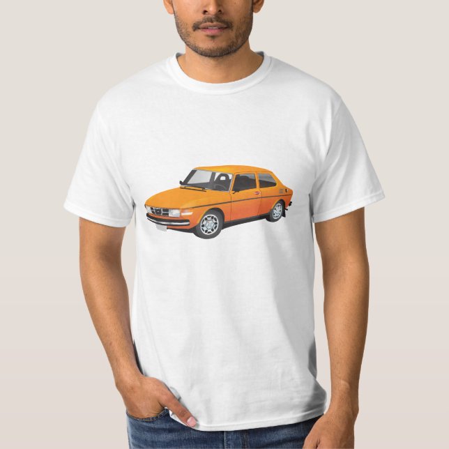 SAAB 99 orange Tee Shirt (Framsida)