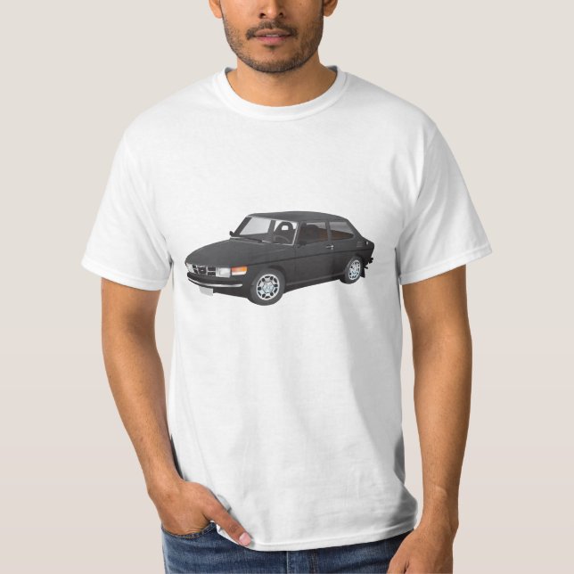 SAAB 99 svart Tee (Framsida)