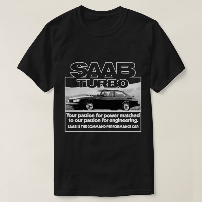 SAAB 99 TURBO T SHIRT (Design framsida)
