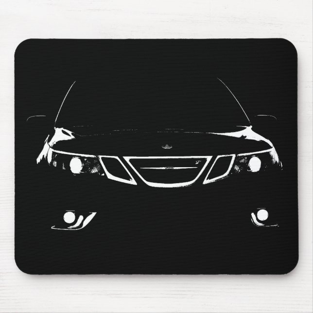 Saab 9-3 Aero Mousepad Musmatta (Framsidan)