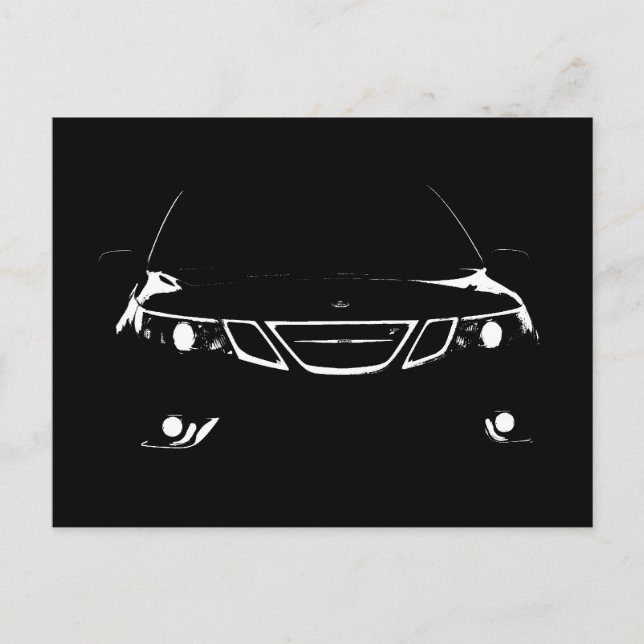 Saab 9-3 Aero-vykort Vykort (Framsida)