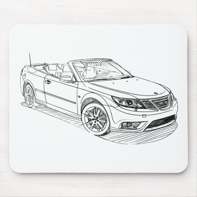 Saab 9-3 konverterat 2008 musmatta (Framsidan)