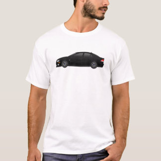 saab 9-3 SS som är aero i svart T Shirt