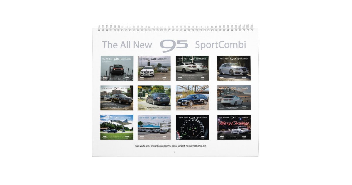 Saab 9 5 Ng Sportcombi Calendar 18 Kalender Zazzle Se