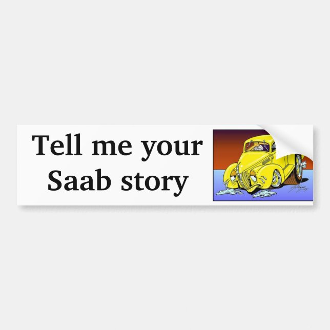 Saab berättelse bildekal (Framsidan)